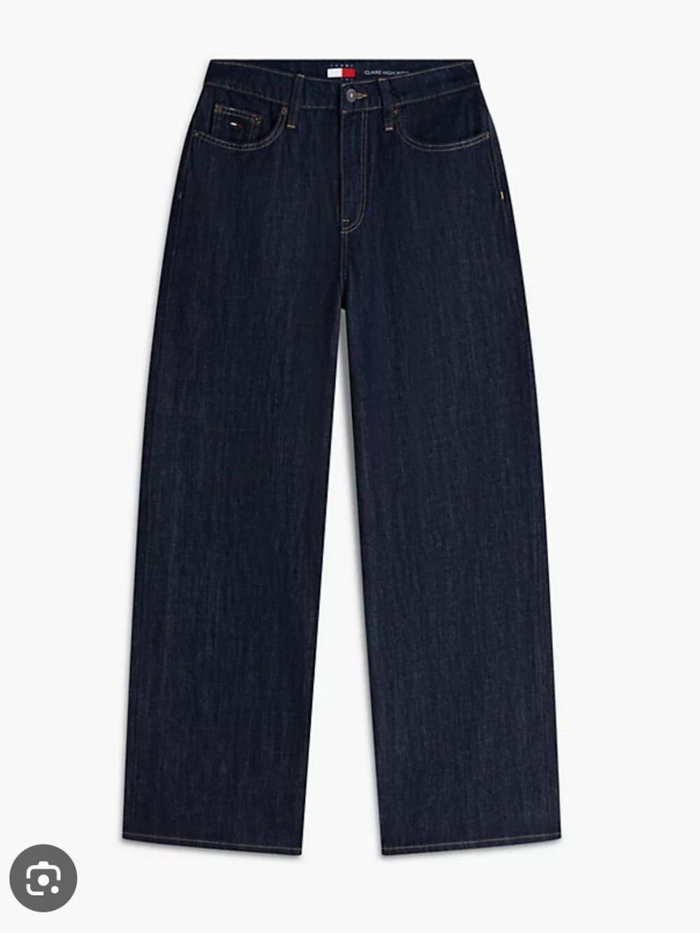 Tommy Hilfiger Dark Denim Wide-Leg High-Rise Jeans Size 4 27W